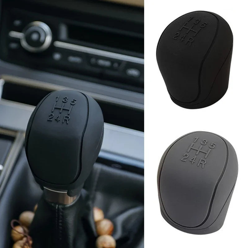 Manual 5 / 6 Speed Car Silicone Gear Shift Knob Cover Gear Shift Non-Slip Grip Handle Protective Covers Car Interior Accessories