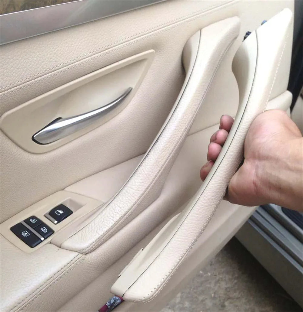 Left Hand Drive LHD Leather Interior Door Pull Handle Assembly Set for BMW 5 Series F10 F11 F18 520 523 525 528 530 535