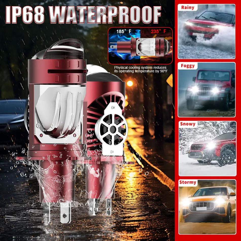 3000W New H4/9003/HB2 LED Headlight Bulb Projector Canbus Super Bright LED 4000000LM 6500K Hi/Low Beam Apply For Car&Motorcycle