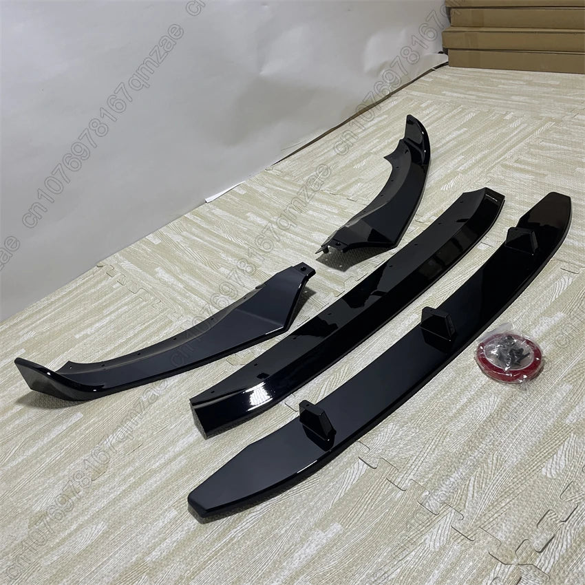 4Pcs Car Front Bumper Splitter Lip Diffuser Spoiler Black For BMW X3 G01 & X4 G02 M40i M40d M-Pack M-Sport 2017-2021 Guard Cover