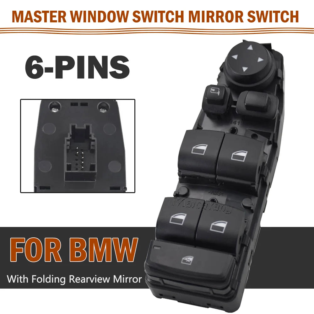 61319362107 Master Window Switch Mirror Switch With For BMW 1 3 5 Series X1 F48 F49 F20 X3 F10 F30 F07 F11 F06 F25 6131920811