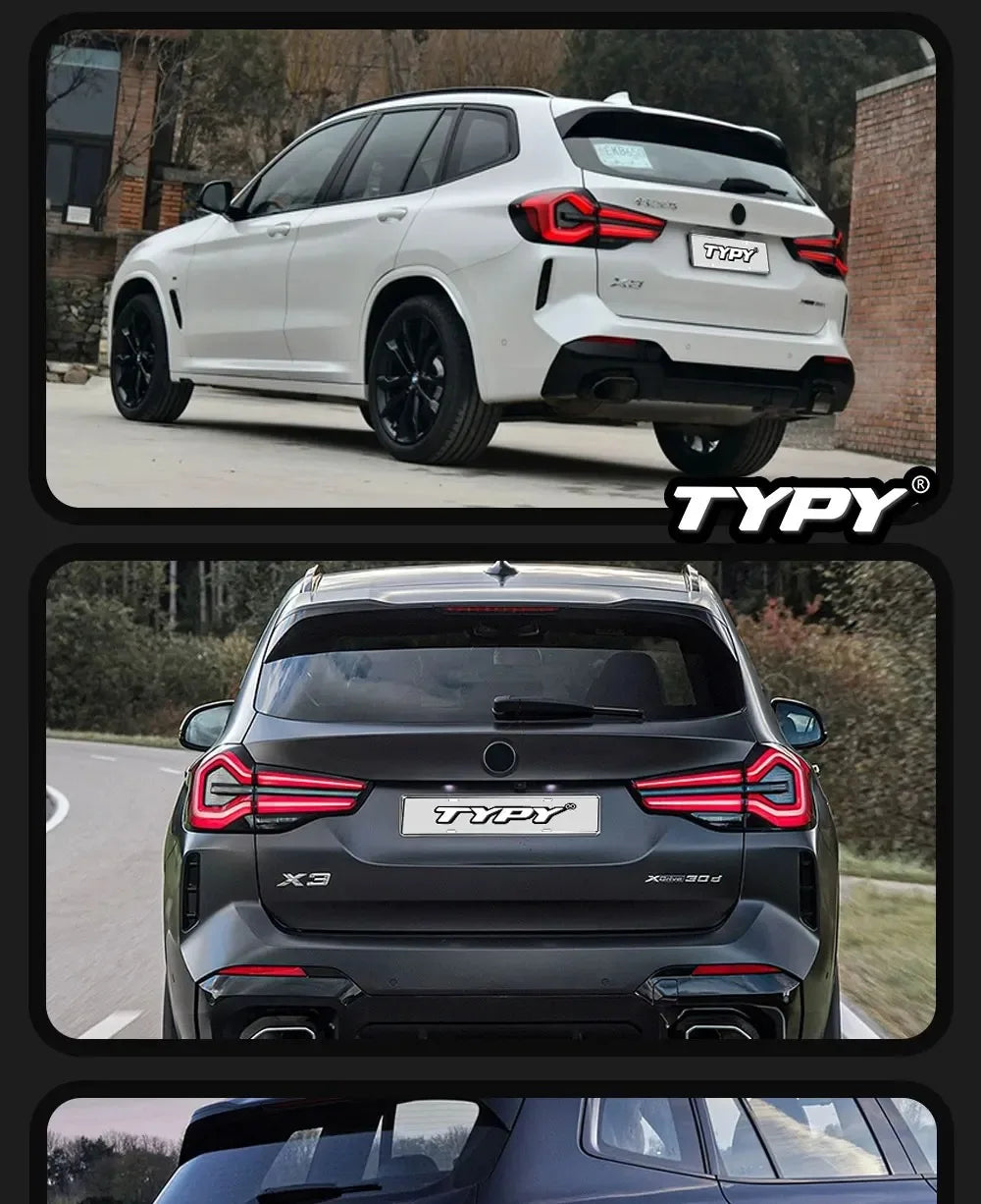 TYPY 4 PCS For BMW X3 G08 G01 Car Tail Light Assembly Fog Reverse Brake Flowing Water Flicker LED Tail Lamps Rear Taillights