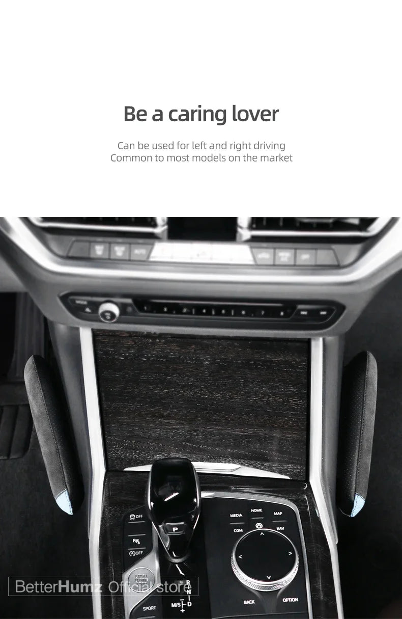 For BMW F30 F20 G20 G30 X3 G01 X5 E70 X6 E71 Made of Alcantara Car Door Armrest Elbow Pad Leg Support Cushion Anti-collision