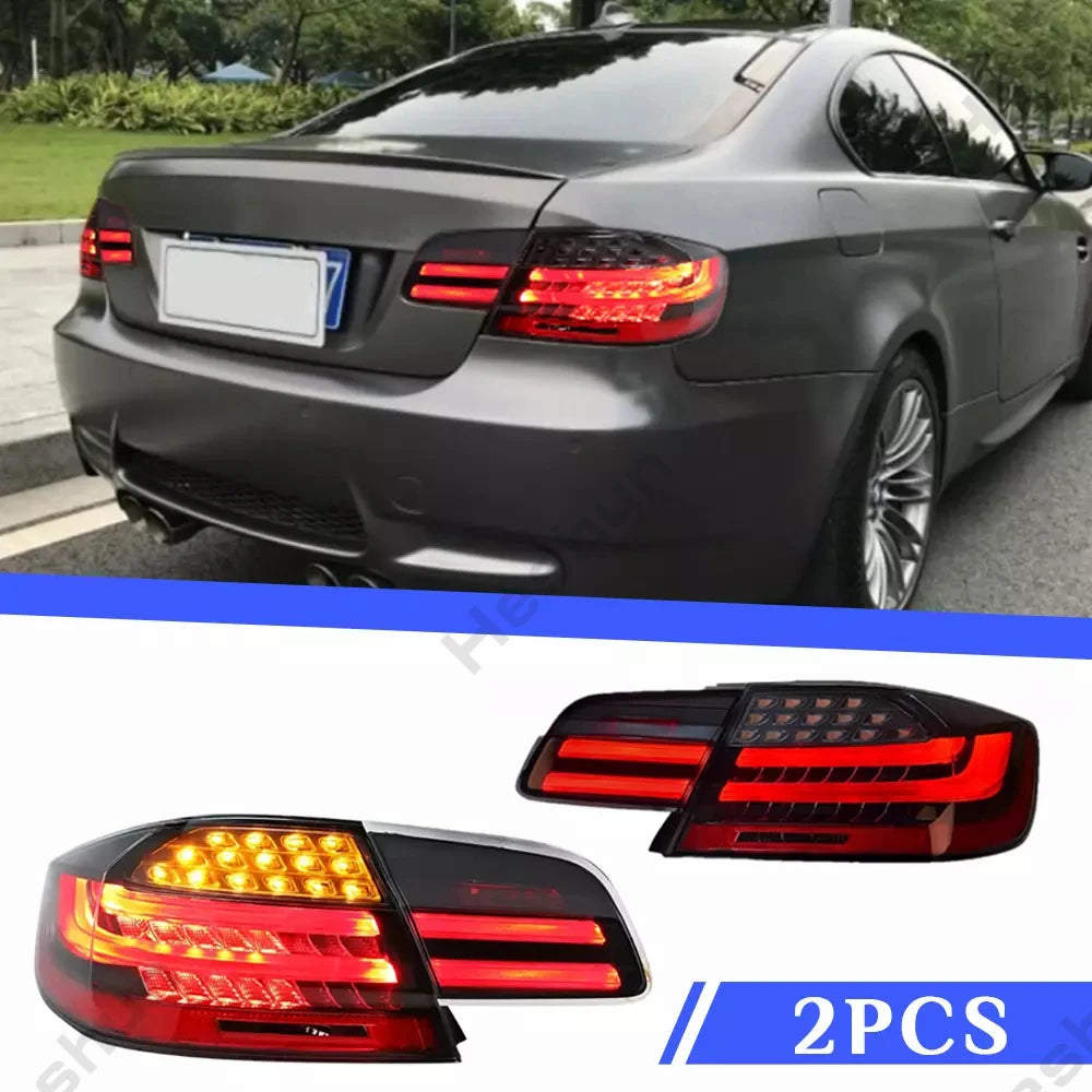 Pair Full LED Taillights For BMW 3 Series E92 M3 coupe 328i 335i 330i 2006 - 2012 Taillamp Rear Lamp Brake Fog Turn Signal Light