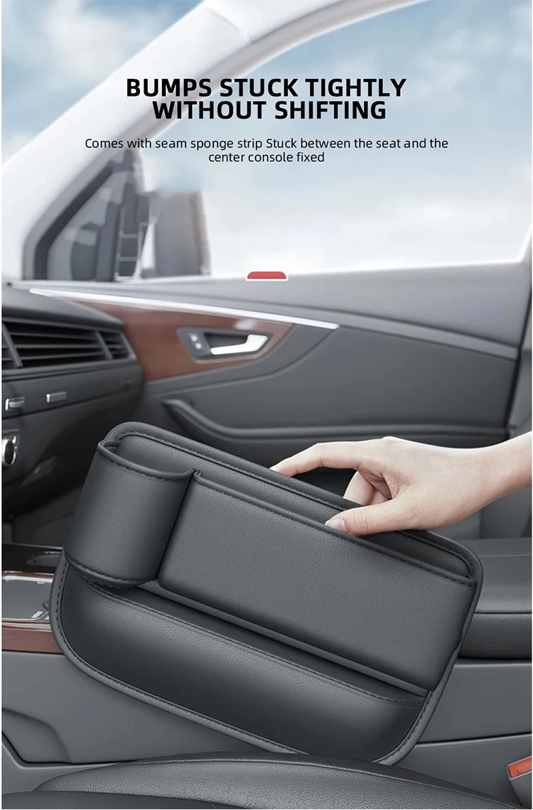 Leather Car Seat Sewn Gap Crevice Slot Storage Box Cup Holder For BMW E46 F30 E60 E90 F10 X5 E70 E39 E36 E87 X7 E92 E91 E28 X3 X