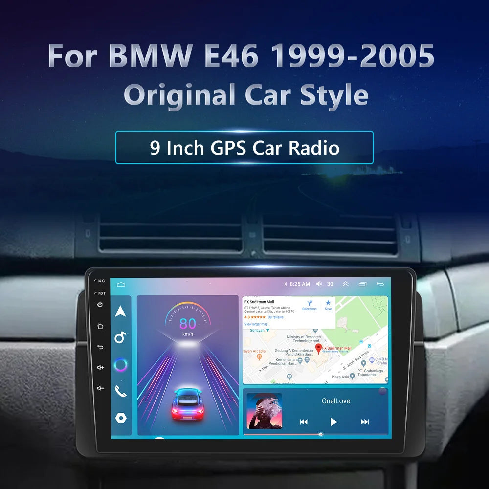 Podofo Wireless Carplay Android Auto Car Radio For BMW E46 1999-2005 Car Intelligent Systems 2din Car Multimedia Player