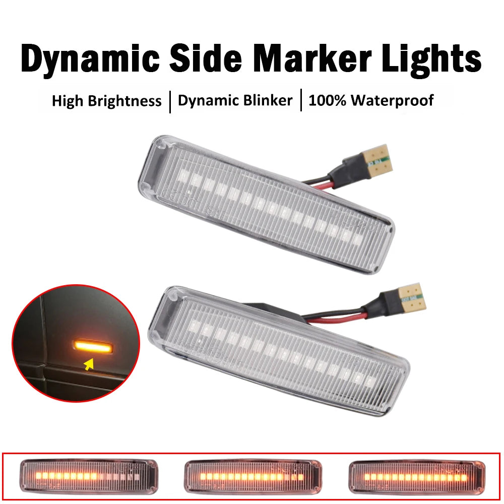 Led Dynamic Turn Signal Light Side Marker Fender Sequential Lamp Blinker Indicator Trim Cover For BMW 5 Series E39 1995-2003 M5