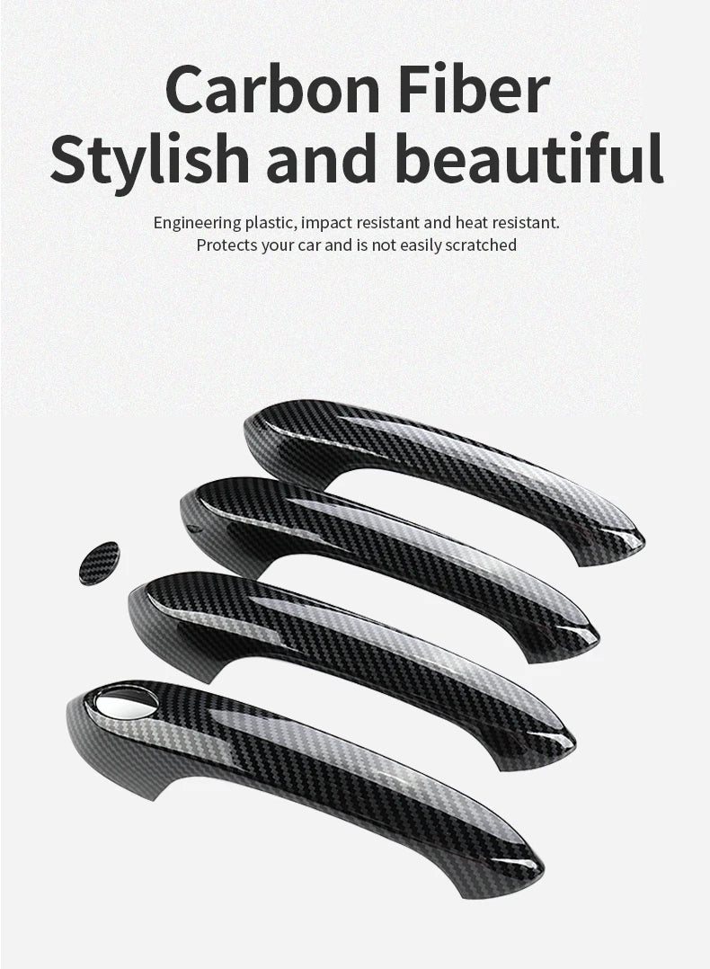 4PCS Car Door Handle Cover Trim Exterior Decoration For BMW G20 G30 G32 X1 F48 X2 F39 X3 G01 X4 G02 X5 F15 G05 G06 5 Series LHD