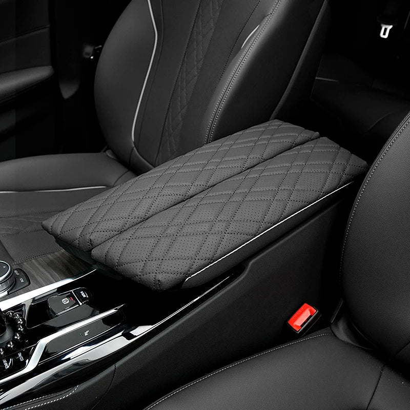 Car Armrest Box Cover Cushion PU Leather Center Console Armrest Protector Pad For BMW 5 Series G30 G32 6GT 2018-2023 Accessories