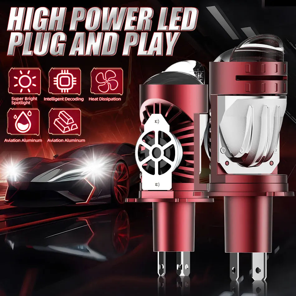3000W New H4/9003/HB2 LED Headlight Bulb Projector Canbus Super Bright LED 4000000LM 6500K Hi/Low Beam Apply For Car&Motorcycle