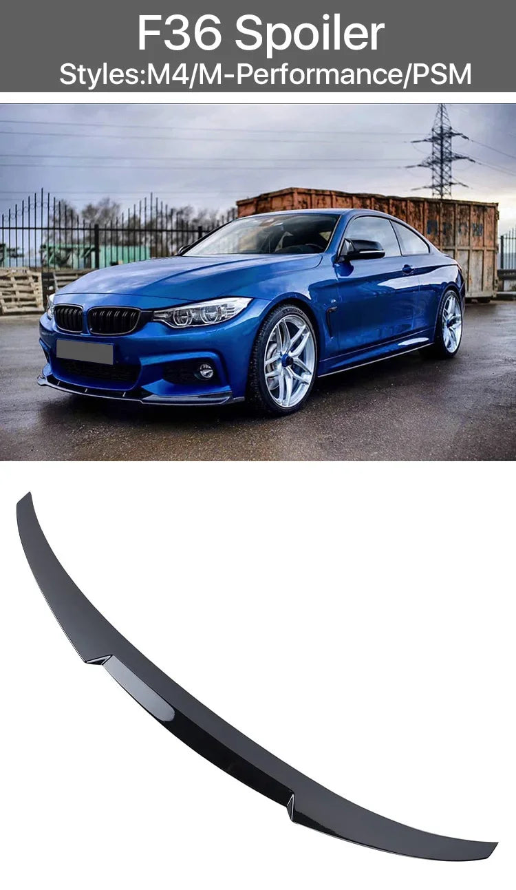 For BMW 4 Series F32 F33 F36 2014-2020 M Performance Spoiler Carbon Fiber Rear Trunk Spoiler M4 PSM Style Wing Auto Accessories