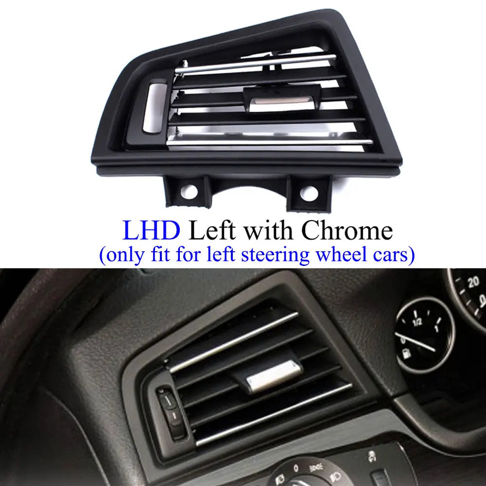 LHD Front Central Left Right Rear AC Conditioner Chromed Air Vent Grille Outlet Panel For BMW 5 Series F10 F11 2010-2017