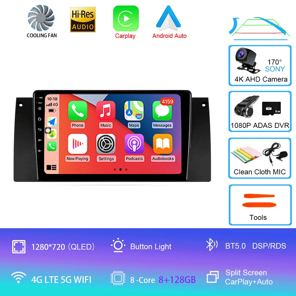 Android Autoradio 15 For BMW X5 E39 E53 1999 - 2006  Multimedia Video Player Stereo Navigation GPS No 2din 2 din dvd