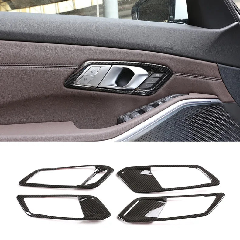 For BMW 3 Series G20 2020-2022 ABS Carbon Fiber Interior Kit Dashboard Console Gear Shift Panel Decoration Cover Trim Stickers
