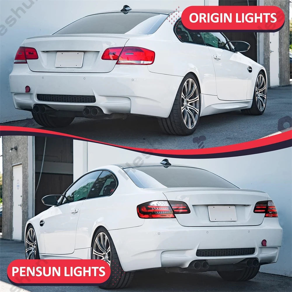 Pair Full LED Taillights For BMW 3 Series E92 M3 coupe 328i 335i 330i 2006 - 2012 Taillamp Rear Lamp Brake Fog Turn Signal Light