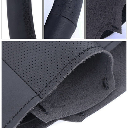Stitch-on steering wheel cover for BMW E90 M Sport wheel, view 3