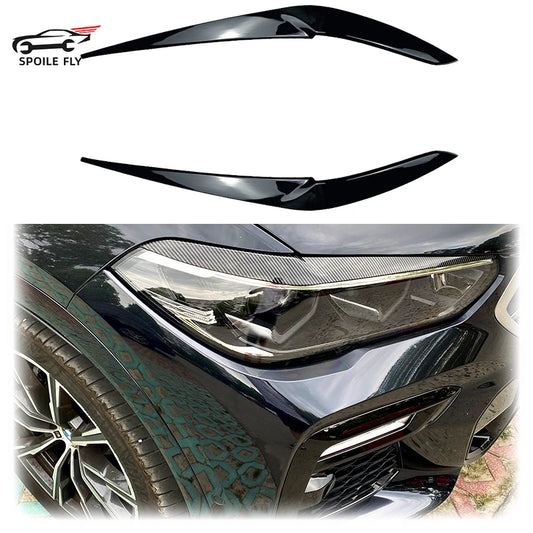 2018 To Up For BMW X5 G05 X6 G06 30i 30d 35i 35d 40i 40d 45e M50i M50d Evil Headlight Eyebrows Eyelid Eyelash Head Light Lamp