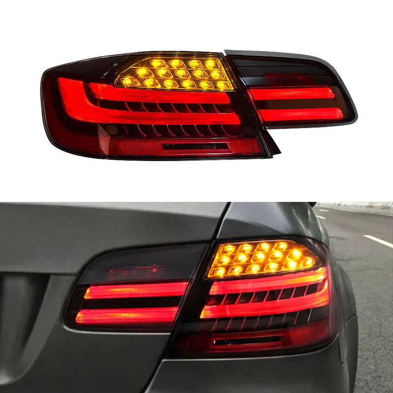 Pair LED Tail Lights For BMW 3 Series M3 E92 330i 335i M3 2005-2013 Rear Brake + Reverse+ Turn Signal Lamp Car Styling