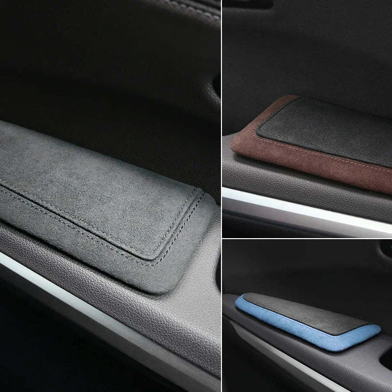 For BMW F30 F20 G20 G30 X3 G01 X5 E70 X6 E71 Made of Alcantara Car Door Armrest Elbow Pad Leg Support Cushion Anti-collision