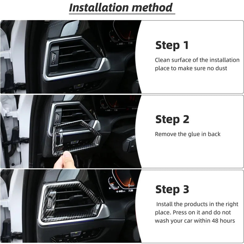 For BMW 3 Series G20 2020-2022 ABS Carbon Fiber Interior Kit Dashboard Console Gear Shift Panel Decoration Cover Trim Stickers