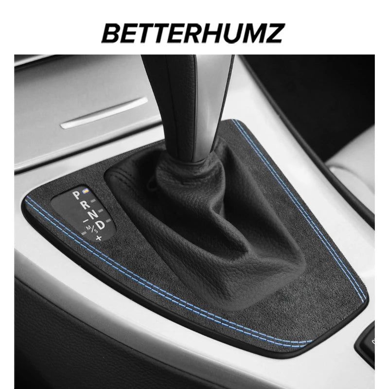 For BMW Series 3 E90 E92 E93 2005-2012 Car Interior Gear Shifter Panel Trims Stickers Made of Alcantara Performance Accessories