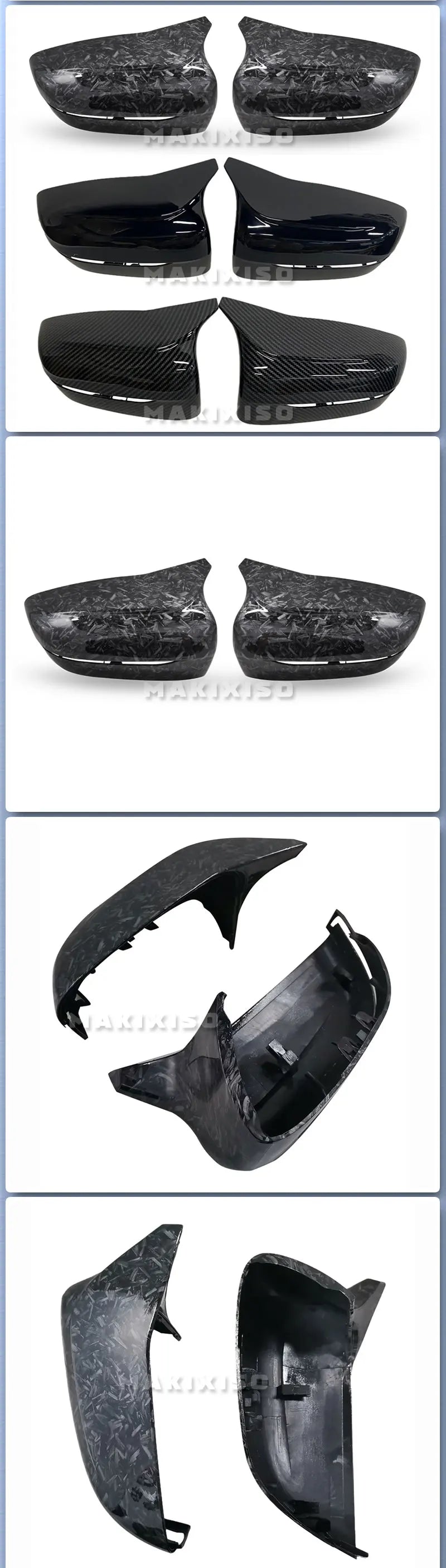 Replacement Mirror Cover For BMW 5 Series G30 G31 Side Rear Mirror Left Hand Driver Carbon Fiber ABS 2017 2018 2019