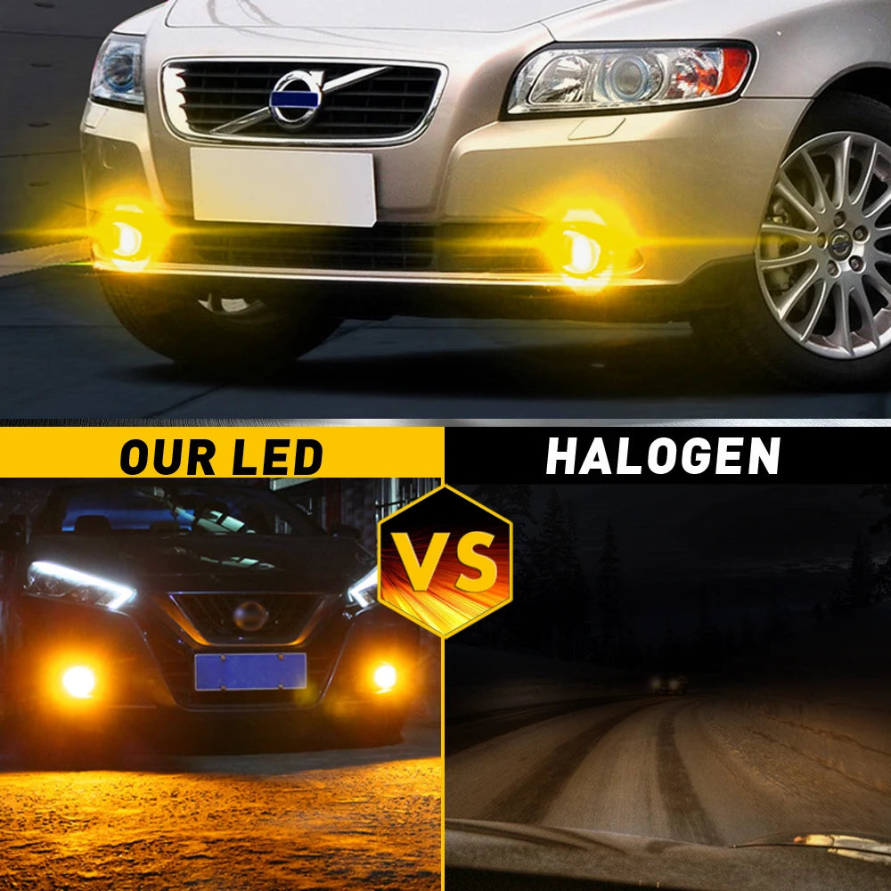 2X 9012 HIR2 9005 HIR2 H4 H7 H8 H9 H11 Led Fog Light Daytime Running Light DRL For BMW E46 E90 E60 E39 F10 F30 X5 E53 E87 6000k