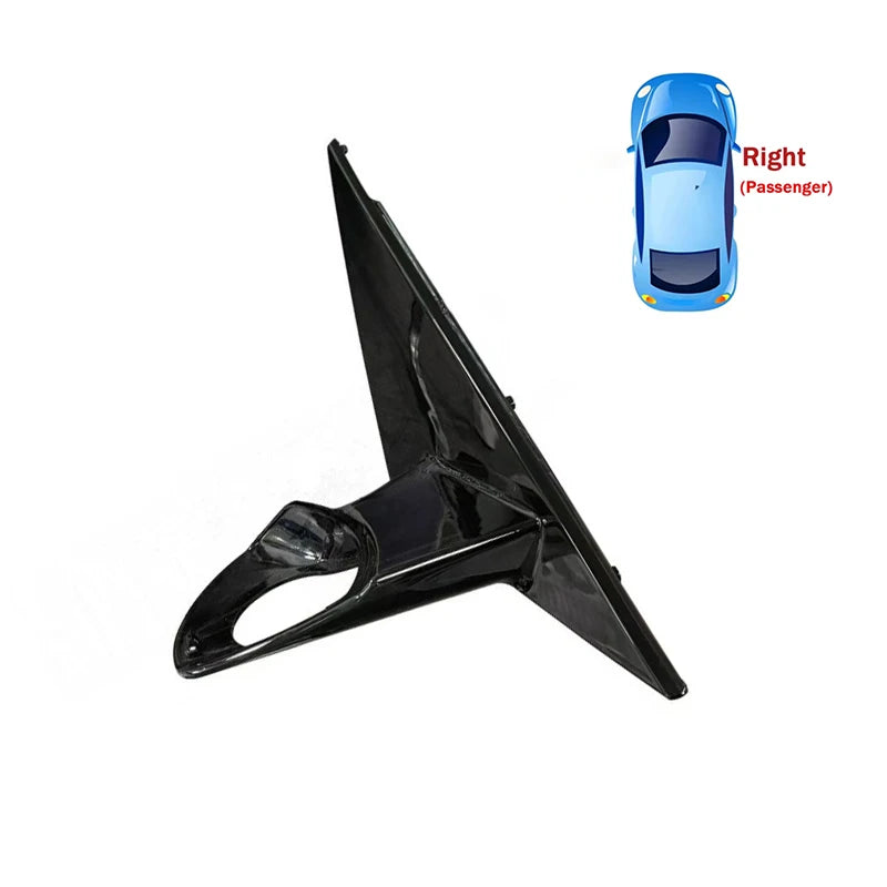 Black Front Window Triangle Trim Plate Side Mirror Garnish Cover Panel Mirror Base Holder for BMW 3 Series G20 G21 G28 2020-2023
