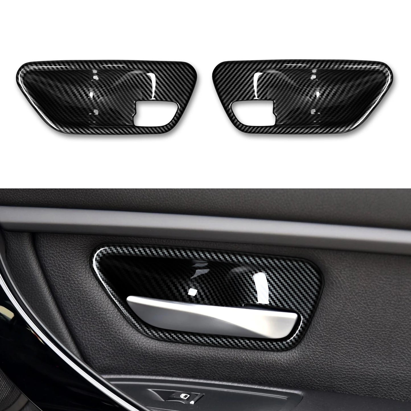 Car Center Console Dashboard Gear Shifter Panel For BMW F30 F31 F34 3GT F32 F33 F36 Trim Accessories, Carbon Fiber ABS Sticker
