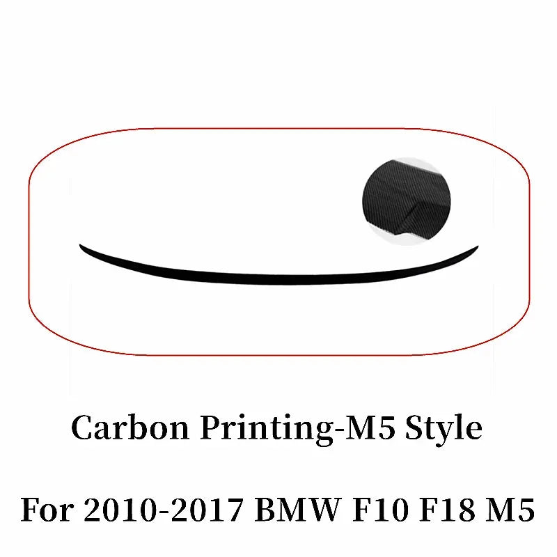 For BMW 5 Series F10 F18 M5 520i 525i 528i 530i 530i M4 M5 MP PSM Style Rear Trunk Lid Car Spoiler Wings Tuning Accessories Part
