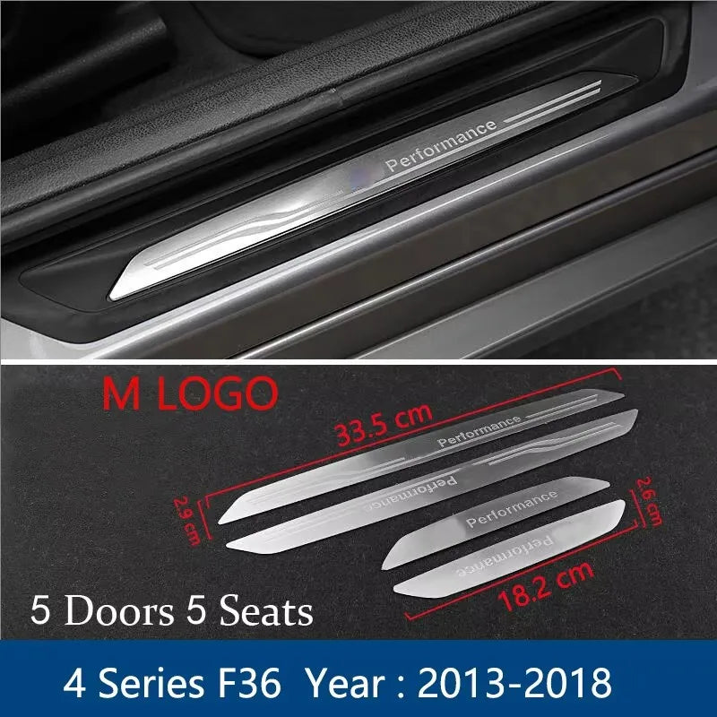 For BMW 1 2 3 4 5 Series F10 F20 F30 F34 X3 X5 X6 Accessories Welcome pedal Door Sill Scuff Plate Guards Protector Cover strip