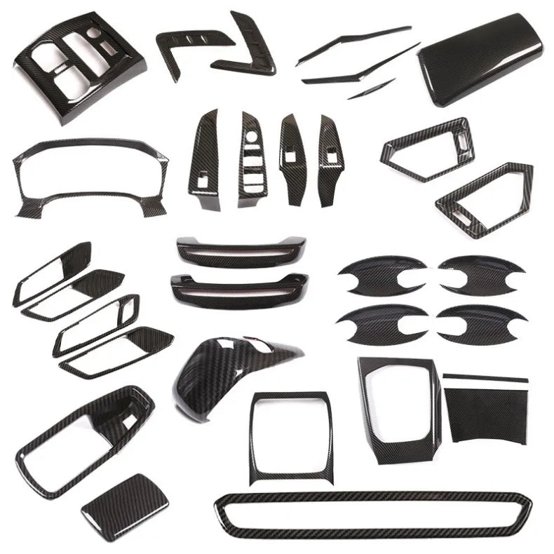 For BMW 3 Series G20 2020-2022 ABS Carbon Fiber Interior Kit Dashboard Console Gear Shift Panel Decoration Cover Trim Stickers
