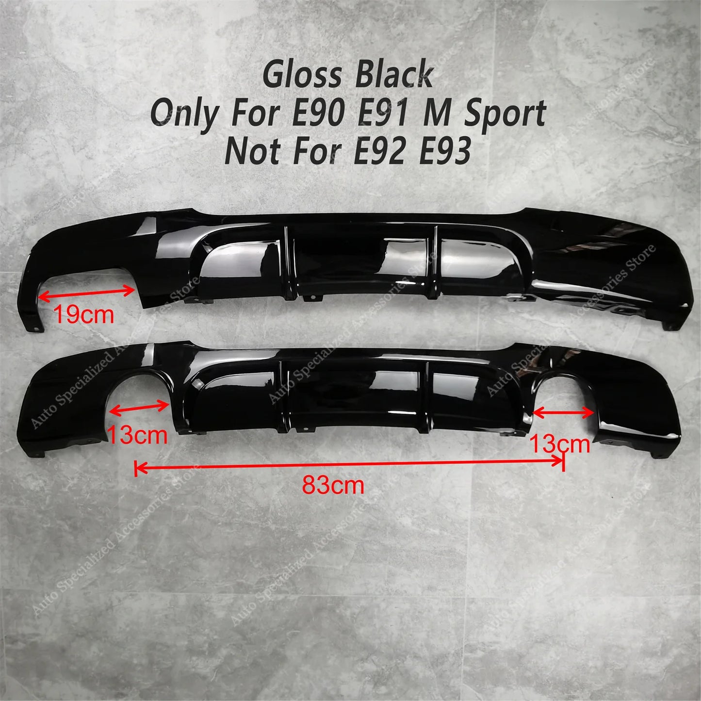 MP Style Gloss Rear Diffuser Rear Bumper Lip Splitter For Bmw E90 E91 320d 325d 330d 335i 05-12 4-Door M Sport Bodykits Tuning