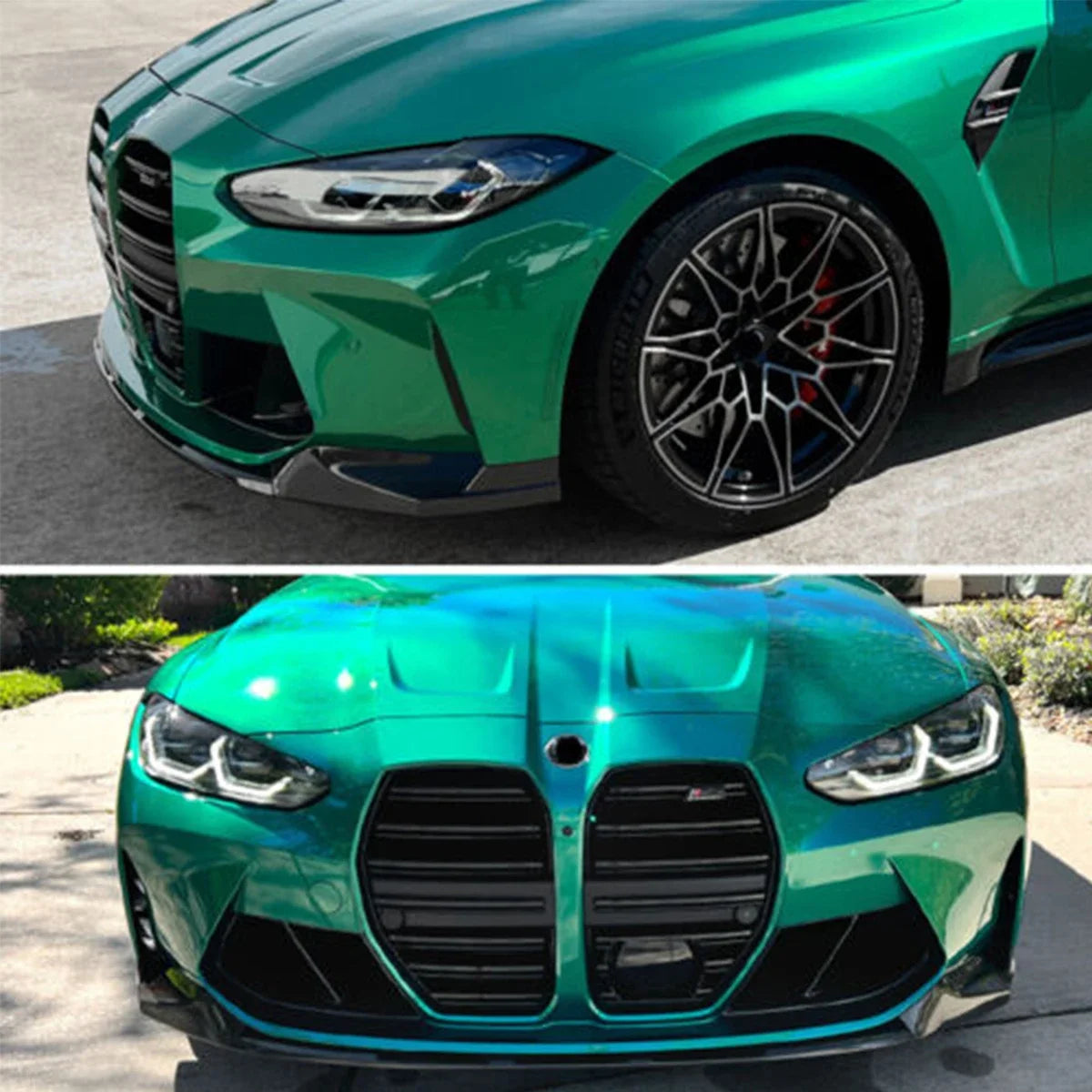 For BMW G80 M3 G82 G83 M4 2021-2023 Front Splitter Bumper Lip Spoiler Diffuser Body Kit Front Bumper MP Style Front Spoiler
