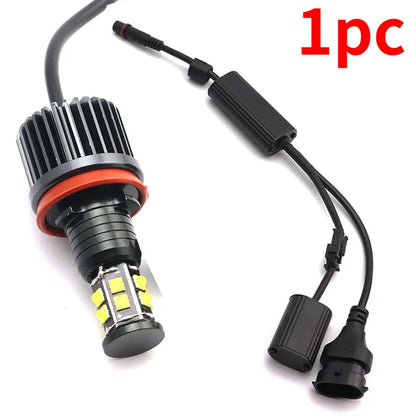White LED angel eye marker bulbs for BMW E90, E60, E70, E87, view 3
