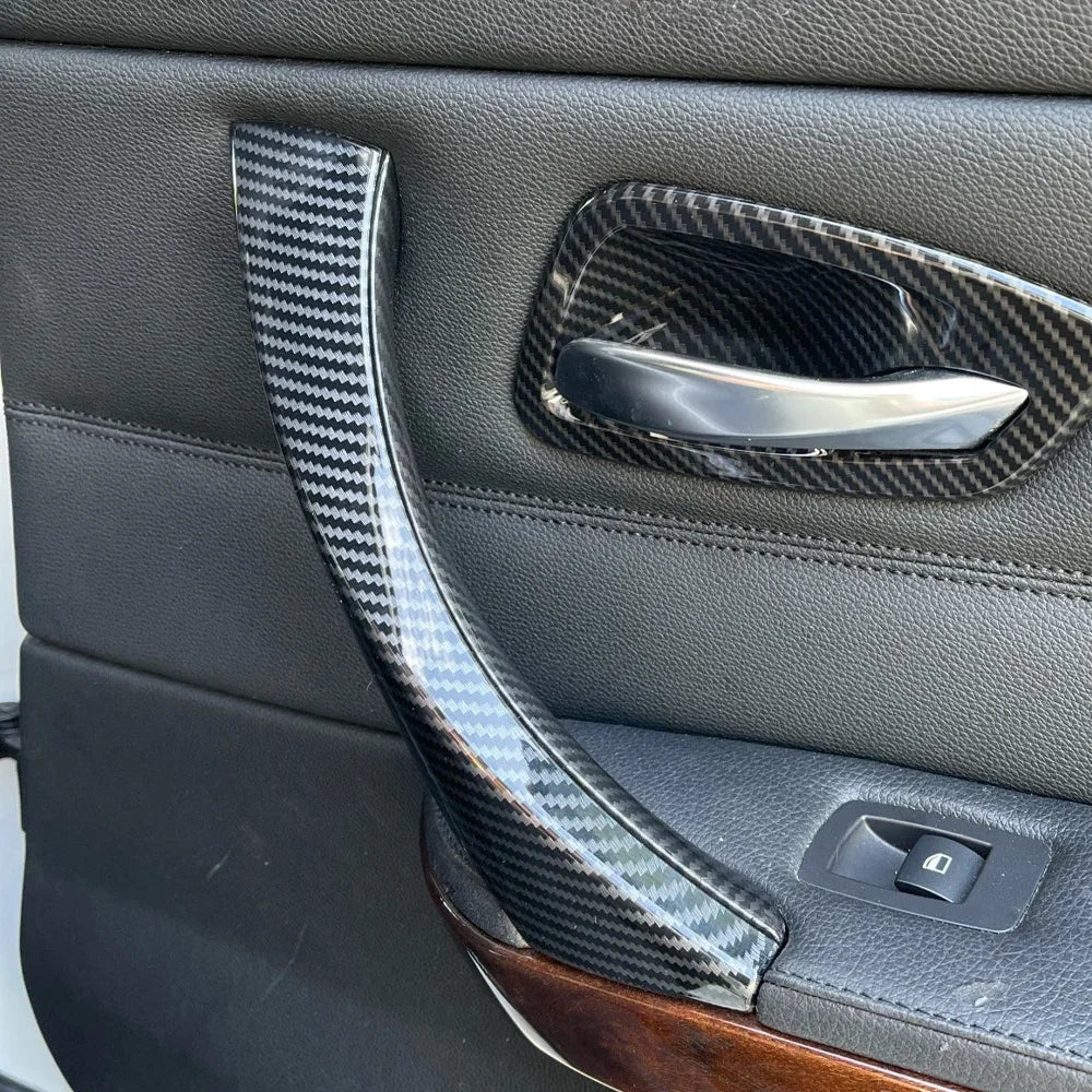 Car Passenger Left Right Side Interior Door Pull Handle with Cover Trim For BMW 3 Series E90 E91 E92 316i 318i 320i 325i 328i