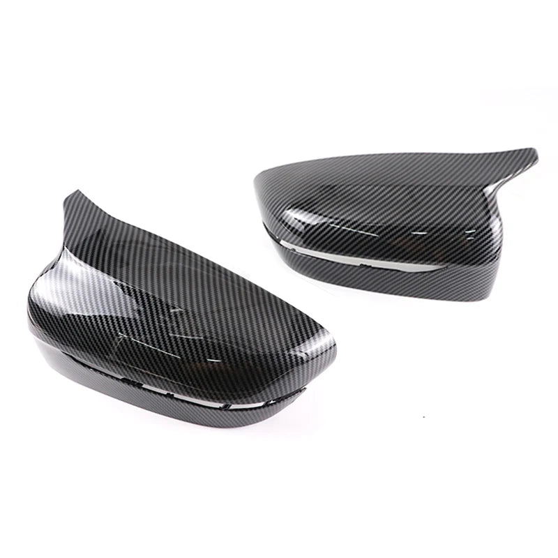2Pcs Car Bright Black Side Rear View Mirror Cover Replacement For BMW 3 4 5 7 Series G20 G22 G30 G31 G38 G11 G12 2016 - 2022