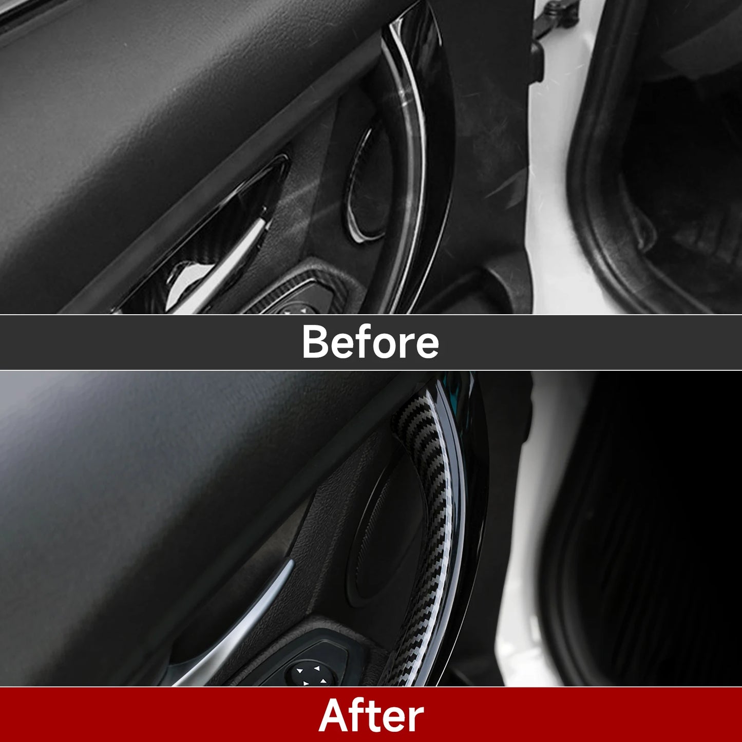 Car Center Console Dashboard Gear Shifter Panel For BMW F30 F31 F34 3GT F32 F33 F36 Trim Accessories, Carbon Fiber ABS Sticker