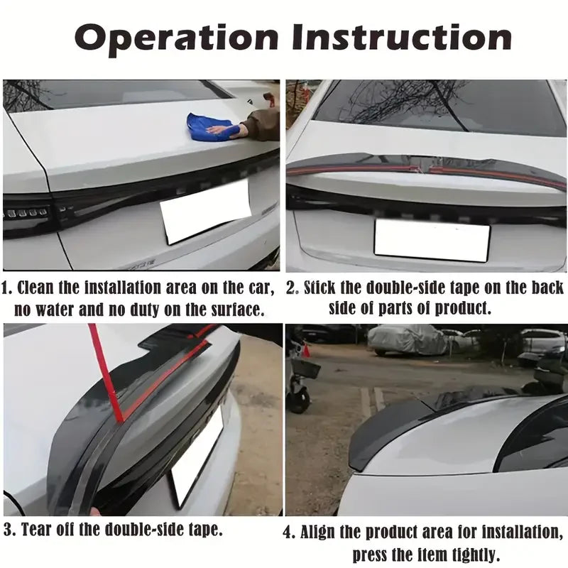 Universal For BMW Accessories 3 Series E92 E93 M3 E90 E46 E36 F30 F35 G20 G28 Car Rear Boot Spoiler Ducktail Highkick DIY Length