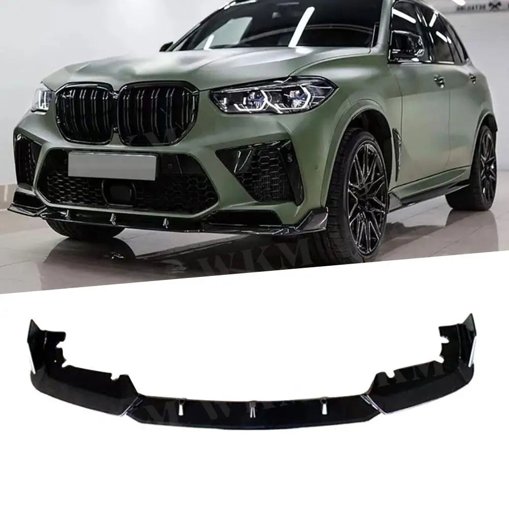Front Lip Spoiler, Gloss Black, for BMW X5 M F95 LCI (2023+)