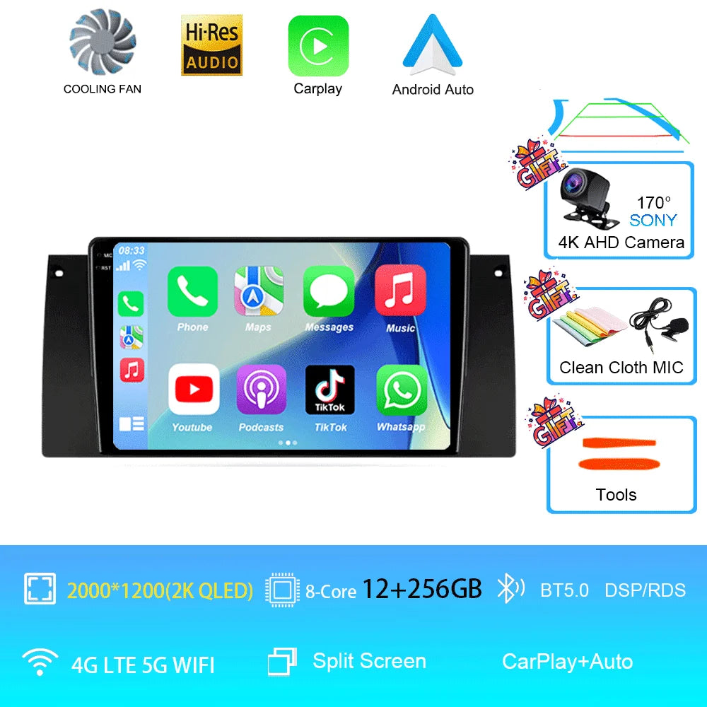 Android Autoradio 15 For BMW X5 E39 E53 1999 - 2006  Multimedia Video Player Stereo Navigation GPS No 2din 2 din dvd