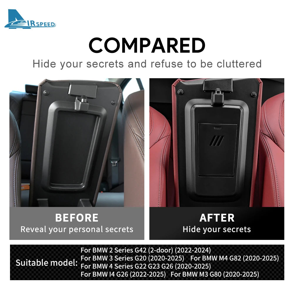 for BMW 2 3 4 Series i4 G26 G20 G22 M3 G80 M4 2020-2023 Car Armrest Hidden Storage Box Organizer Interior Modification Product