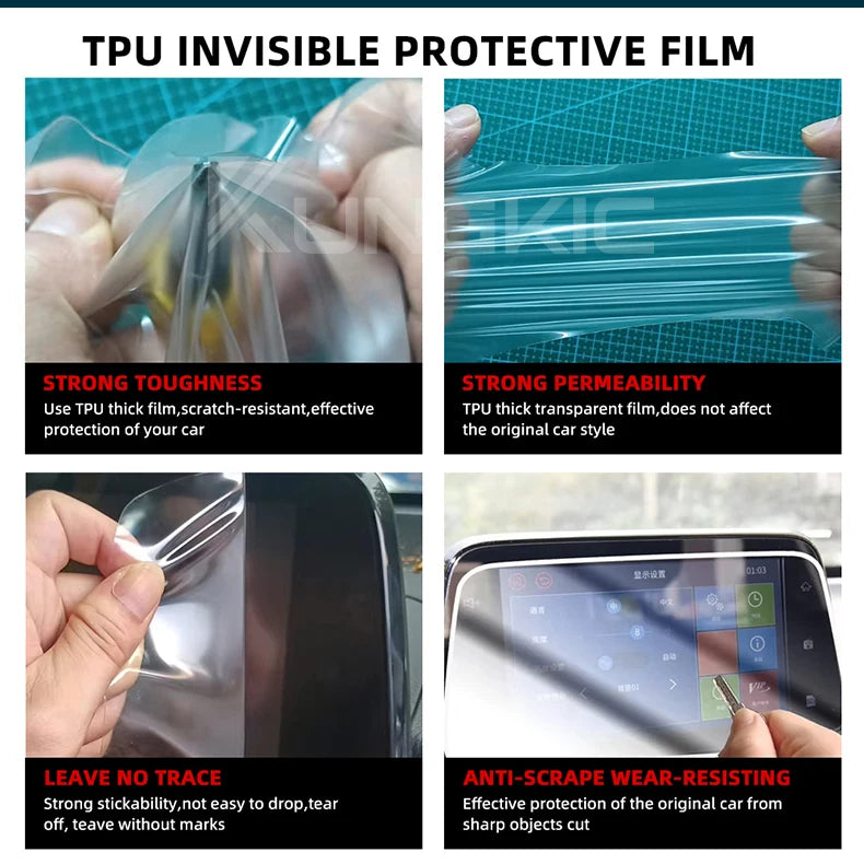 For BMW X5 G05 2019-2022 TPU Gearbox Panel Navigation Automotive Interior Screen Protective Cover Film Anti-Scratch Sticker