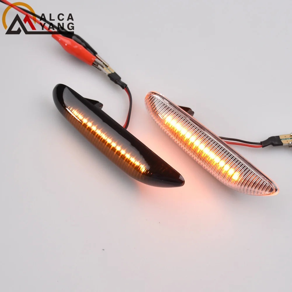 2x Dynamic LED Fender Light Side Marker For BMW 1 3 5 serie E46 E60 E61 E81 E82 E87 E88 E90 E91 E92 E93 X1 E84 X3 E83 X5 E53