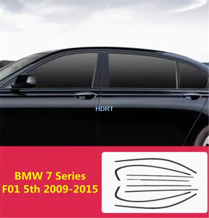 Sticker Glass Moulding Cover Black Window Strip Trim Frame For BMW X1 X2 X3 X4 X5 X6 X7 3 4 5 6 7 Series 2006-2023 Car Styling