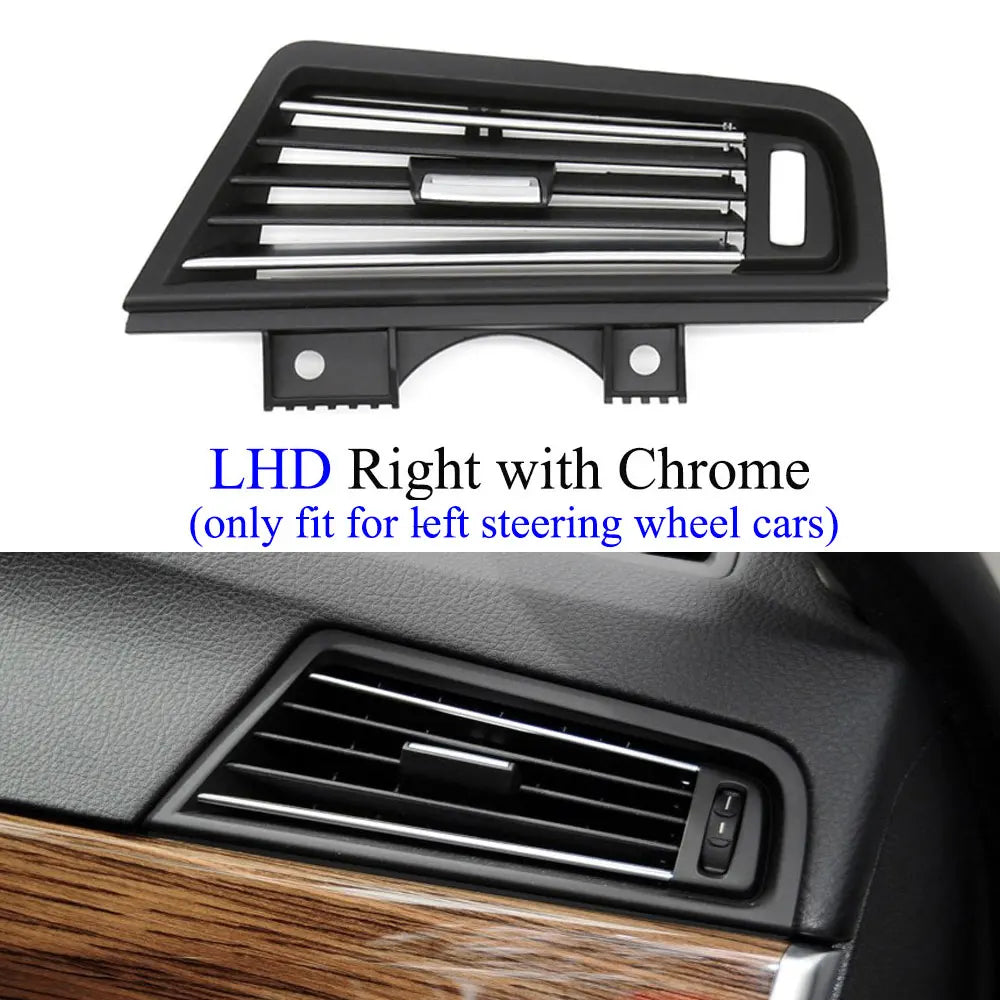 LHD Front Central Left Right Rear AC Conditioner Chromed Air Vent Grille Outlet Panel For BMW 5 Series F10 F11 2010-2017
