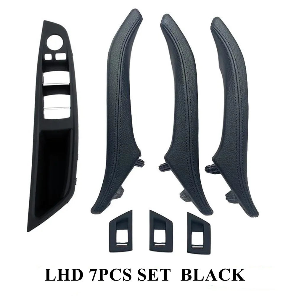 Left Hand Drive LHD Leather Interior Door Pull Handle Assembly Set for BMW 5 Series F10 F11 F18 520 523 525 528 530 535