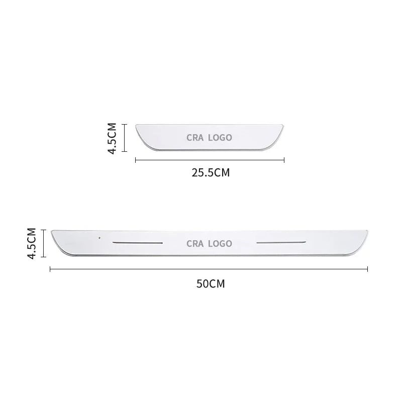 Customized Magnetic Car Door Sill Pedal Illuminated Lights Logo Infrared Sensor USB Charging Auto Scuff LED Threshold Plate Lamp