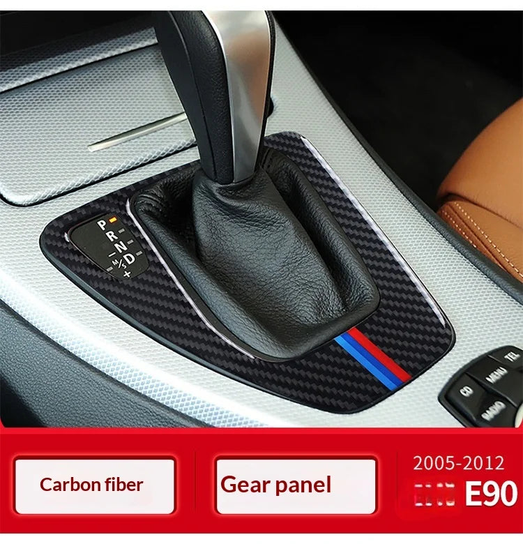 Applicable For Bmw 05-12Style E90/E92/E93 Gear Panel Decorative Frame Gear Carbon Fiber Interior Modification