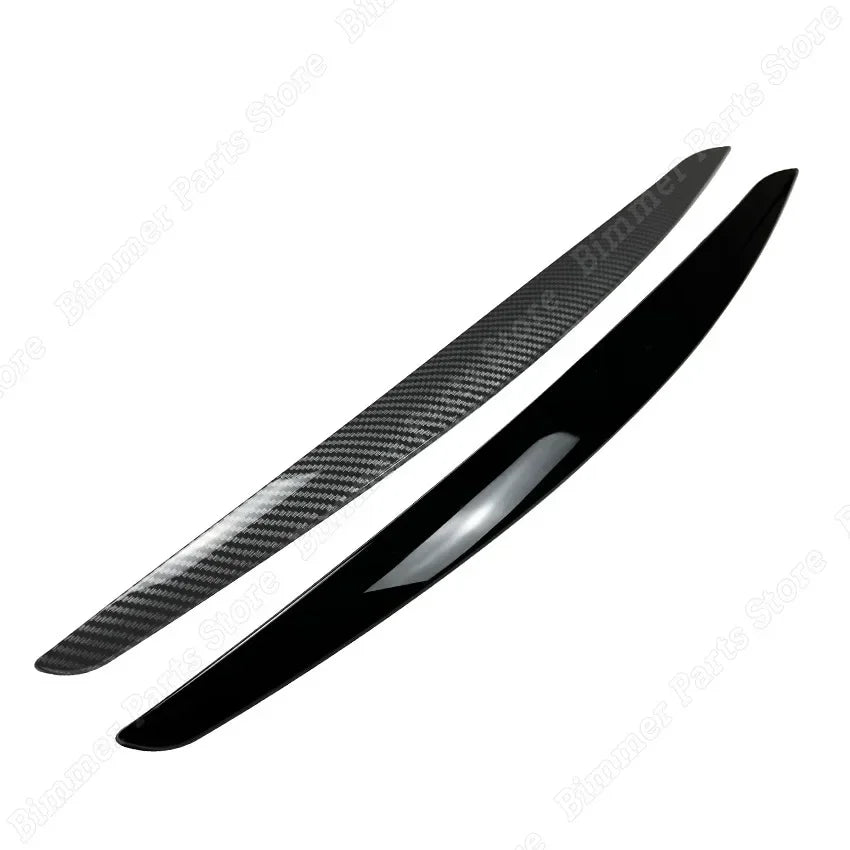 ABS Gloss Black Carbon Look Car Front Headlights Eyebrow Eyelids For BMW 3 Series E90 M3 E92 E93  2008-2012 Pre-LCI 3D Stickers